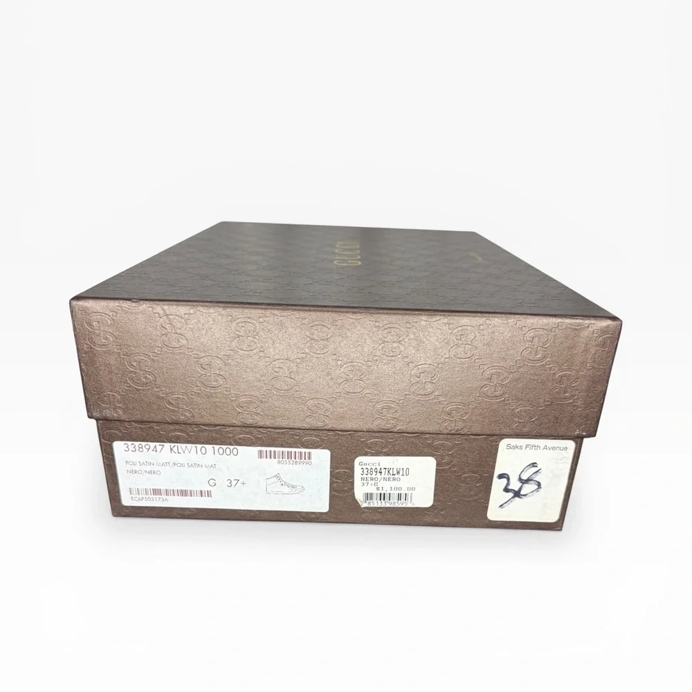 Gucci Black Studded Sneakers Size 37.5 - Picture 10 of 10